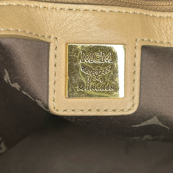 MCM Beige Monogram 2 Way Shoulder Bag - Picture 12 of 12